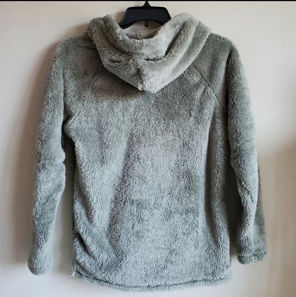 PINK VICTORIA'S SECRET SHERPA HOODIE SIZE - Picture 2 of 3